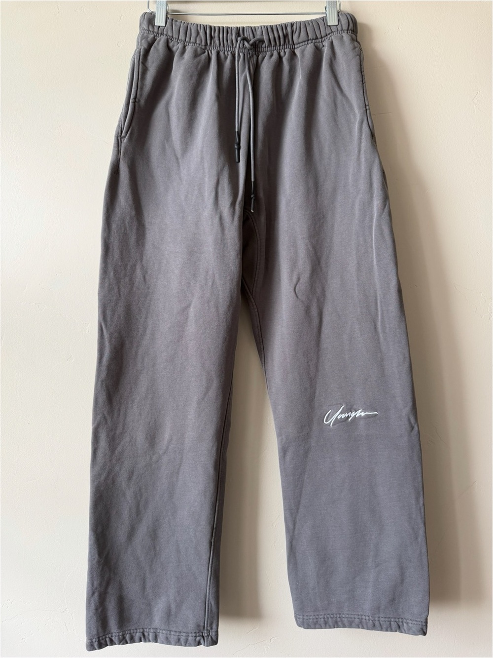 YoungLA No Cuff Sweats Men’s Large Black Straight Leg Sweatpants